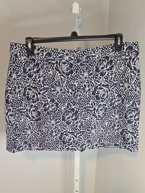Rafaella Navy Floral Print Skort / XXL